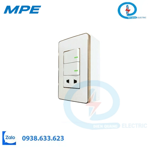 BỘ CÔNG TẮC Ổ CẮM ĐƠN VIỀN VÀNG Seri A60 A60B11U2GV