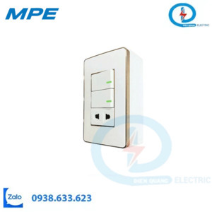 BỘ CÔNG TẮC Ổ CẮM ĐƠN VIỀN VÀNG Seri A60 A60B11U2G