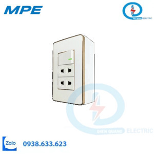 BỘ CÔNG TẮC Ổ CẮM ĐƠN VIỀN VÀNG Seri A60 A60B12U1G