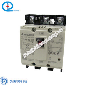 Cầu dao tự động dạng khối NF63-HV 3P 20A 10kA dòng cao cấp - Mitsubishi